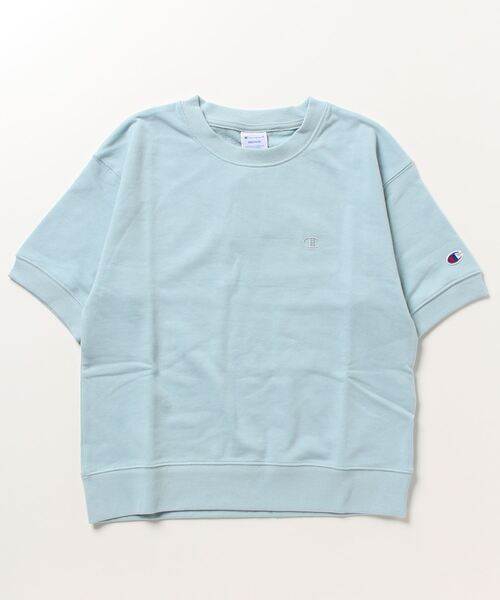 Champion（チャンピオン）の「チャンピオン  SHORT SLEEVE SWEATSHIRT_（Tシャツ/カットソー・レディース・オフホワイト/ライラック/ライトグレー/ブルー/ブラック/グリーン/ネイビー・L/M）」の6枚目の写真