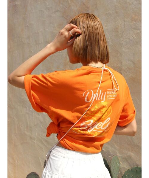 Ungrid（アングリッド）の「Bagel Tee（Tシャツ/カットソー・レディース・ライトグレー/オフホワイト/オレンジ/グリーン・FREE）」の4枚目の写真