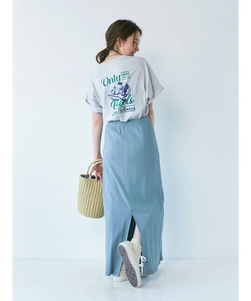 Ungrid（アングリッド）の「Bagel Tee（Tシャツ/カットソー・レディース・ライトグレー/オフホワイト/オレンジ/グリーン・FREE）」の5枚目の写真