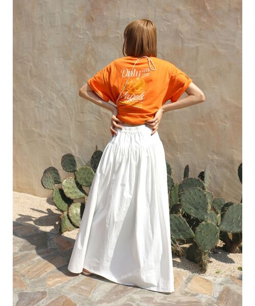 Ungrid（アングリッド）の「Bagel Tee（Tシャツ/カットソー・レディース・ライトグレー/オフホワイト/オレンジ/グリーン・FREE）」の19枚目の写真