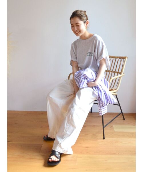 Ungrid（アングリッド）の「Bagel Tee（Tシャツ/カットソー・レディース・ライトグレー/オフホワイト/オレンジ/グリーン・FREE）」の22枚目の写真