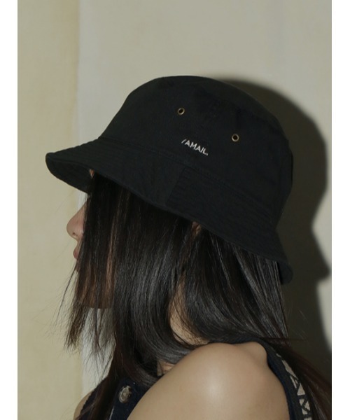 AMAIL（アマイル）の「AM basic logo hat（ハット・レディース・ブラック/ベージュ・FREE）」の2枚目の写真