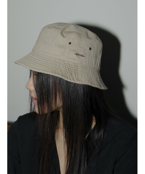 AMAIL（アマイル）の「AM basic logo hat（ハット・レディース・ブラック/ベージュ・FREE）」の8枚目の写真