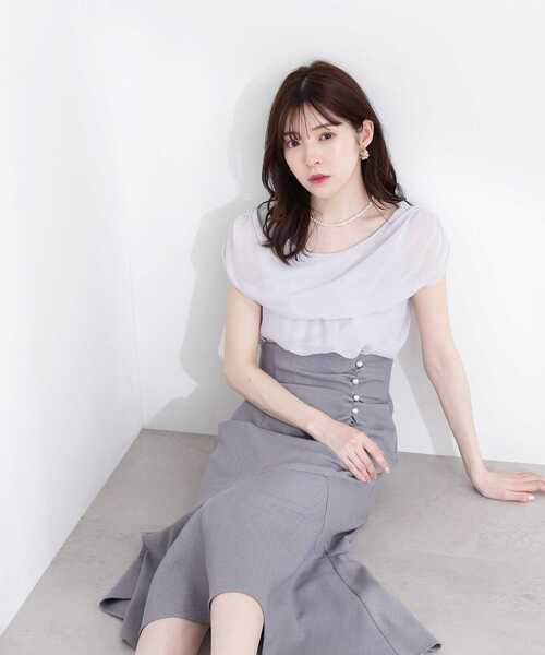 PROPORTION BODY DRESSING（プロポーションボディドレッシング）の「ケープブラウス / 1213110401（シャツ/ブラウス・レディース・ネイビー/グレー/パープル・FREE）」の7枚目の写真