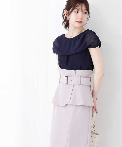 PROPORTION BODY DRESSING（プロポーションボディドレッシング）の「ケープブラウス / 1213110401（シャツ/ブラウス・レディース・ネイビー/グレー/パープル・FREE）」の9枚目の写真