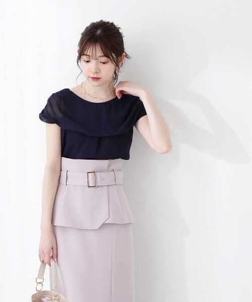 PROPORTION BODY DRESSING（プロポーションボディドレッシング）の「ケープブラウス / 1213110401（シャツ/ブラウス・レディース・ネイビー/グレー/パープル・FREE）」の6枚目の写真