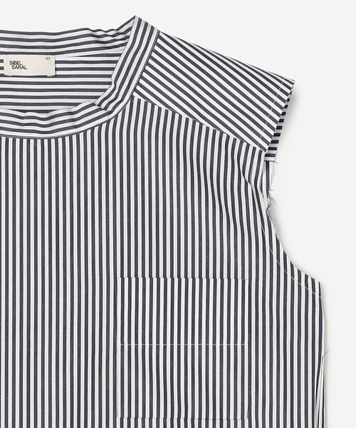 Bshop（ビショップ）の「SIBEL SARAL | ノースリーブ シャツワンピース WOMEN（ワンピース・レディース・ブルー系その他5・XS）」の7枚目の写真