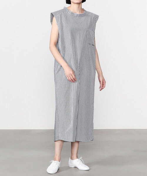 Bshop（ビショップ）の「SIBEL SARAL | ノースリーブ シャツワンピース WOMEN（ワンピース・レディース・ブルー系その他5・XS）」の5枚目の写真