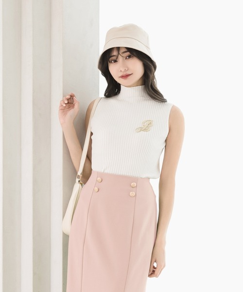 Julia Boutique（ジュリアブティック）の「ダブルボタンマーメイドロングスカート/23037（スカート・レディース・ブラック/ホワイト/ライム/ピンク・ONE）」の16枚目の写真