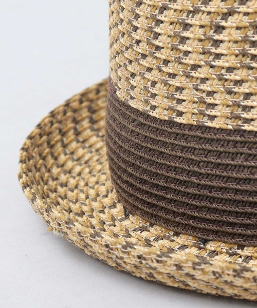 Basiquenti（ベーシックエンティ）の「モザイクブレード ペーパー ポークパイハット（ハット・メンズ・ブラック/ブラウン/ダークブラウン・FREE）」の15枚目の写真