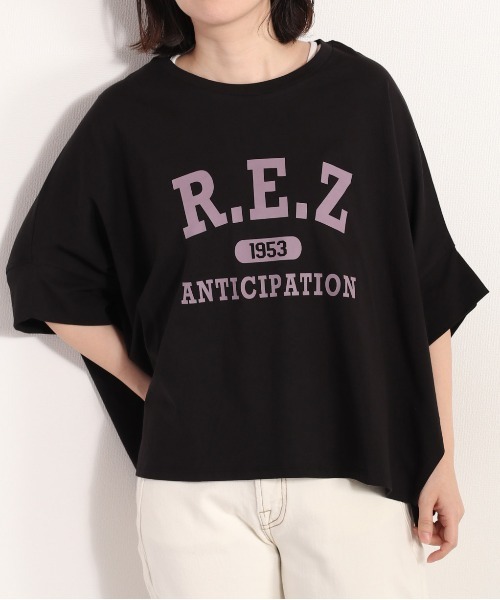 cepo(セポ)の「<新色追加>カレッジロゴポンチョTee(Tシャツ/カットソー・レディース・ブラック/オフホワイト/イエロー/ベージュ/ブラック系その他/ホワイト系その他/ベージュ系その他・M)」の3枚目の写真