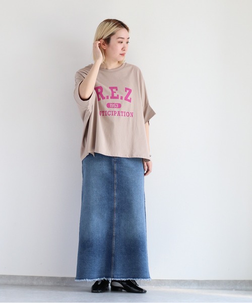 cepo(セポ)の「<新色追加>カレッジロゴポンチョTee(Tシャツ/カットソー・レディース・ブラック/オフホワイト/イエロー/ベージュ/ブラック系その他/ホワイト系その他/ベージュ系その他・M)」の17枚目の写真