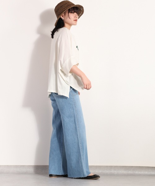 cepo(セポ)の「<新色追加>カレッジロゴポンチョTee(Tシャツ/カットソー・レディース・ブラック/オフホワイト/イエロー/ベージュ/ブラック系その他/ホワイト系その他/ベージュ系その他・M)」の20枚目の写真