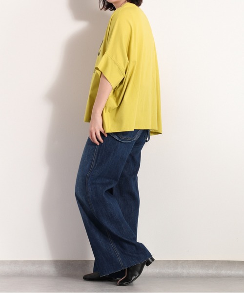 cepo(セポ)の「<新色追加>カレッジロゴポンチョTee(Tシャツ/カットソー・レディース・ブラック/オフホワイト/イエロー/ベージュ/ブラック系その他/ホワイト系その他/ベージュ系その他・M)」の13枚目の写真