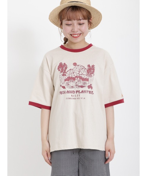 Samansa Mos2（サマンサ モスモス）の「【KELTY×SamansaMos2】シカプリントTシャツ（Tシャツ/カットソー・レディース・ミント/クリーム・ﾌﾘ-）」の15枚目の写真