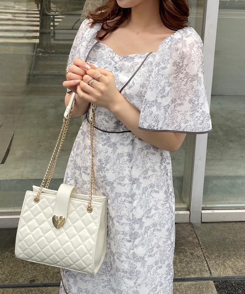 one after another NICE CLAUP（ワンアフターアナザーナイスクラップ）の「ハートエンブレム付きキルティングバック【WEB限定色あり】（ショルダーバッグ・レディース・ブラック/レッド/ピンク/アイボリー・FREE）」の11枚目の写真