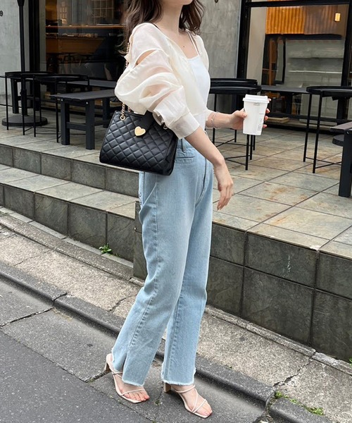 one after another NICE CLAUP（ワンアフターアナザーナイスクラップ）の「ハートエンブレム付きキルティングバック【WEB限定色あり】（ショルダーバッグ・レディース・ブラック/レッド/ピンク/アイボリー・FREE）」の19枚目の写真