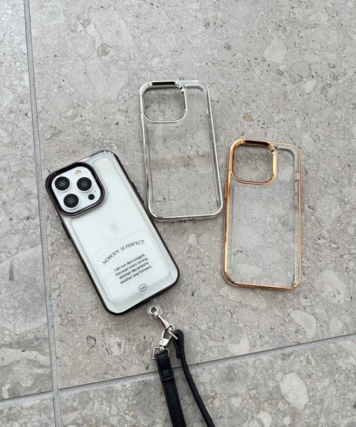 Me%(ミィパーセント)の「【iPhone14PRO対応】メタルフレームiPhoneケース(スマホケース/カバー・レディース・ブラック/グレー/イエロー・FREE)」の6枚目の写真