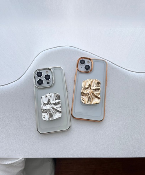 Me%(ミィパーセント)の「【iPhone14PRO対応】メタルフレームiPhoneケース(スマホケース/カバー・レディース・ブラック/グレー/イエロー・FREE)」の7枚目の写真