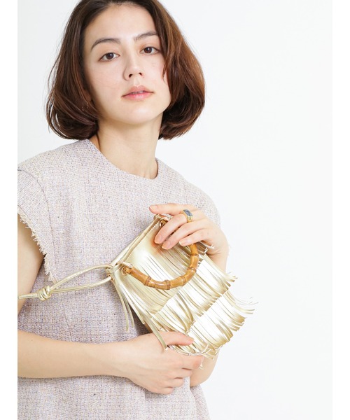 新品 Te chichi テチチ 竹かご ショルダーバッグ セール】 カゴBAG（ベージュ/ダークブラウン/バッグ/バッグ
