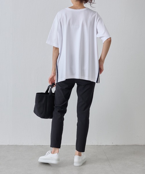 BEARDSLEY（ビアズリー）の「かぎ針サイドスリットTシャツ（T