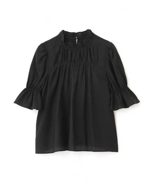 PROPORTION BODY DRESSING（プロポーションボディドレッシング）の「オーガンジーフリルブラウス / 1213210700（シャツ/ブラウス・レディース・ブルー/ホワイト系その他/ブラック・MEDIUM/SMALL）」の4枚目の写真