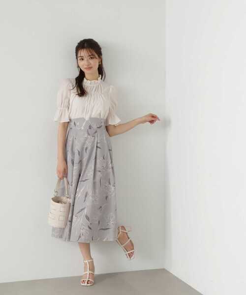 PROPORTION BODY DRESSING（プロポーションボディドレッシング）の「オーガンジーフリルブラウス / 1213210700（シャツ/ブラウス・レディース・ブルー/ホワイト系その他/ブラック・MEDIUM/SMALL）」の16枚目の写真