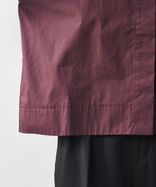 CHIC STYLE（シックスタイル）の「＜大きいサイズ＞綿100％クロップド丈シャツ シックスタイル（シャツ/ブラウス・レディース・ブラック/ワイン・L/LL/3L/4L/5L）」の21枚目の写真