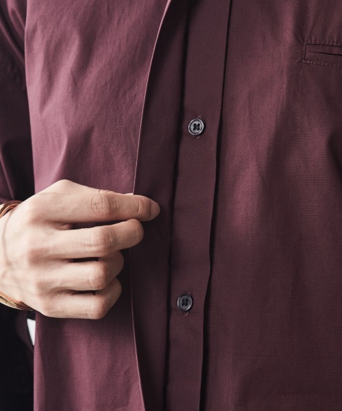 CHIC STYLE（シックスタイル）の「＜大きいサイズ＞綿100％クロップド丈シャツ シックスタイル（シャツ/ブラウス・レディース・ブラック/ワイン・L/LL/3L/4L/5L）」の22枚目の写真