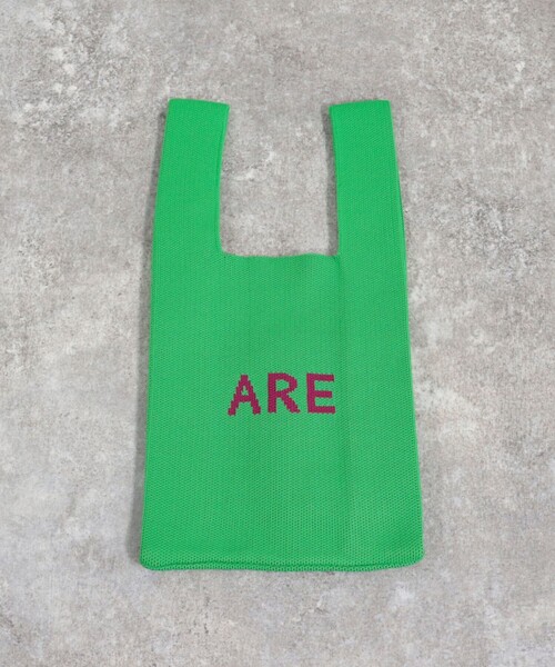 EARTH MADE（アースメイド）の「【EARTH MADE/アースメイド】ニットロゴマーケットバッグ（トートバッグ・レディース・グリーン/キナリ/ブラウン/ピンク・FREE）」の15枚目の写真