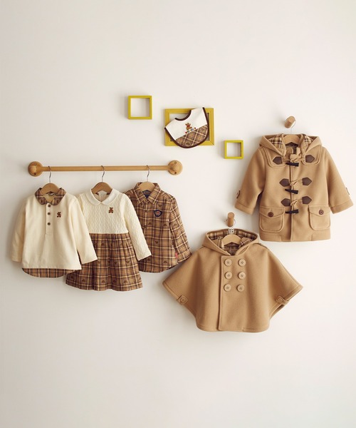 MIKI HOUSE(ミキハウス)の「ベビーマント(ポンチョ・キッズ・レッド/ネイビー/ベージュ/マルチ・フリー(70-90cm))」の5枚目の写真