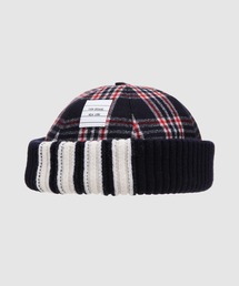 KNIT RIB BRIM HAT IN POW FLANNEL