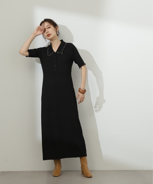 N.（N. Natural Beauty Basic）（エヌエヌナチュラルビューティーベーシック）の「◆セットバックヒールショートブーツ（ブーツ・レディース・ブラック/ベージュ/シルバー・23.5/24.5）」の5枚目の写真