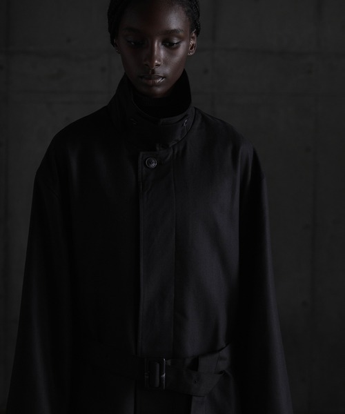 CALLNE】 Woolblend Herringbone Staincollar Coat / ウールブレンド