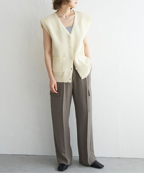 notch.（ノッチ）の「パールボタンベスト（ベスト・レディース・オフホワイト/ブラック/チャコールグレー・M）」の11枚目の写真