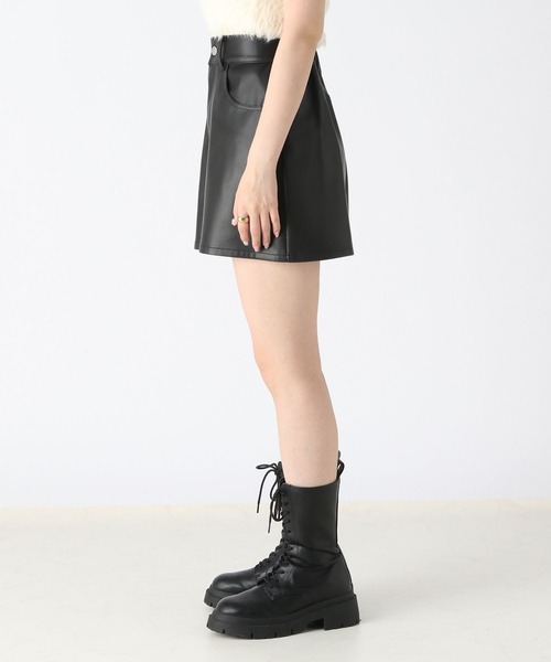 Heather（ヘザー）の「ハイウエストミニスカート　975634（スカート・レディース・ブラック/ブラウン・M/S）」の10枚目の写真