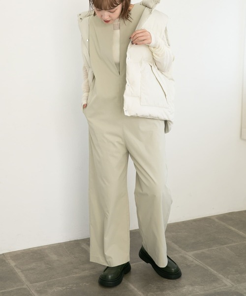 KBF(ケイビーエフ)の「キーネックサロペット(サロペット/オーバーオール・レディース・ブラック/ベージュ系その他・36/38)」の9枚目の写真