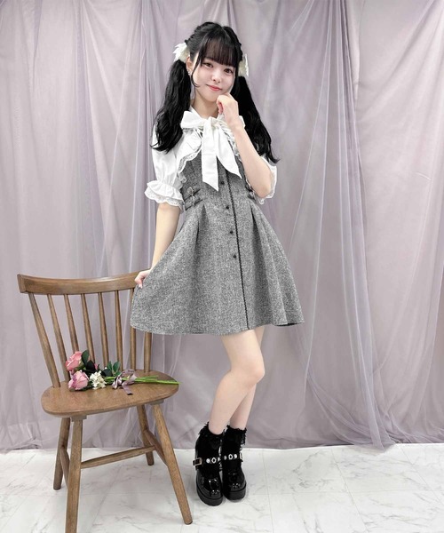 ROJITA(ロジータ)の「【TGCteen2023 summer着用アイテム/ベージュ】ブラウスSETサイドバックルワンピース(ワンピース・レディース・ベージュ/ブラック/グレー・FREE)」の7枚目の写真