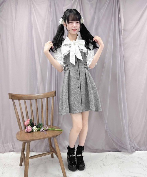 ROJITA(ロジータ)の「【TGCteen2023 summer着用アイテム/ベージュ】ブラウスSETサイドバックルワンピース(ワンピース・レディース・ベージュ/ブラック/グレー・FREE)」の8枚目の写真
