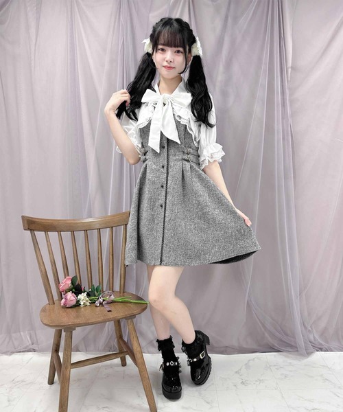 ROJITA(ロジータ)の「【TGCteen2023 summer着用アイテム/ベージュ】ブラウスSETサイドバックルワンピース(ワンピース・レディース・ベージュ/ブラック/グレー・FREE)」の9枚目の写真