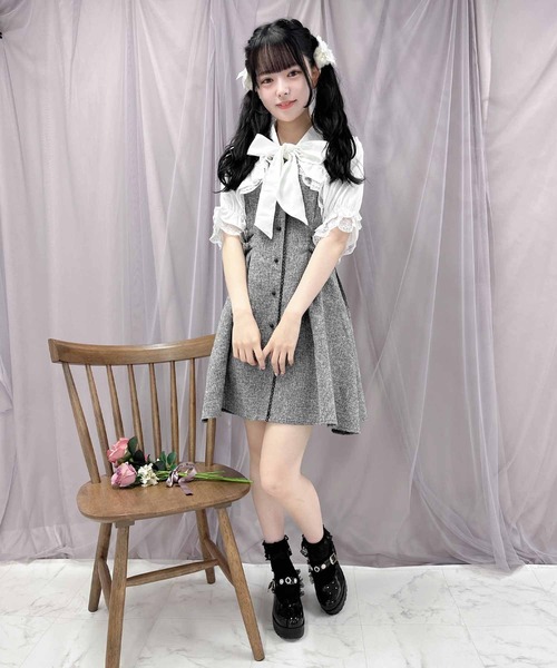 ROJITA(ロジータ)の「【TGCteen2023 summer着用アイテム/ベージュ】ブラウスSETサイドバックルワンピース(ワンピース・レディース・ベージュ/ブラック/グレー・FREE)」の10枚目の写真