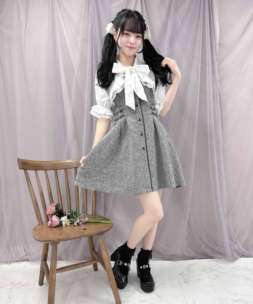 ROJITA(ロジータ)の「【TGCteen2023 summer着用アイテム/ベージュ】ブラウスSETサイドバックルワンピース(ワンピース・レディース・ベージュ/ブラック/グレー・FREE)」の11枚目の写真