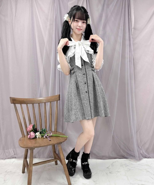 ROJITA(ロジータ)の「【TGCteen2023 summer着用アイテム/ベージュ】ブラウスSETサイドバックルワンピース(ワンピース・レディース・ベージュ/ブラック/グレー・FREE)」の12枚目の写真