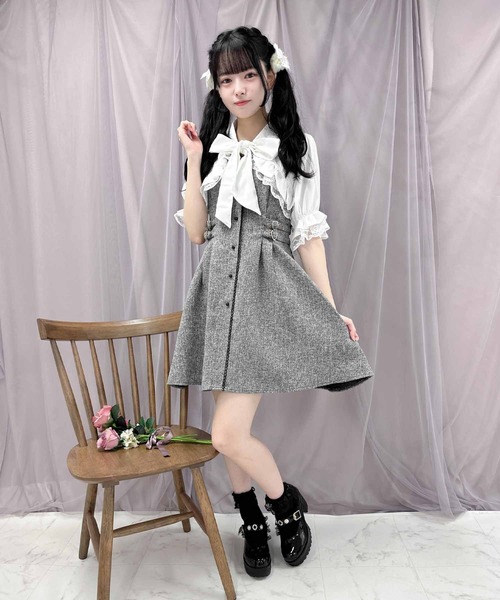 ROJITA(ロジータ)の「【TGCteen2023 summer着用アイテム/ベージュ】ブラウスSETサイドバックルワンピース(ワンピース・レディース・ベージュ/ブラック/グレー・FREE)」の13枚目の写真