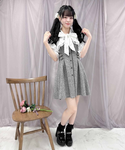 ROJITA(ロジータ)の「【TGCteen2023 summer着用アイテム/ベージュ】ブラウスSETサイドバックルワンピース(ワンピース・レディース・ベージュ/ブラック/グレー・FREE)」の15枚目の写真