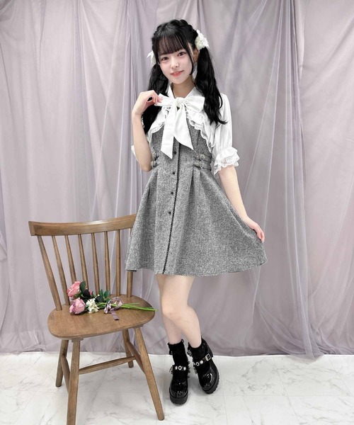 ROJITA(ロジータ)の「【TGCteen2023 summer着用アイテム/ベージュ】ブラウスSETサイドバックルワンピース(ワンピース・レディース・ベージュ/ブラック/グレー・FREE)」の16枚目の写真