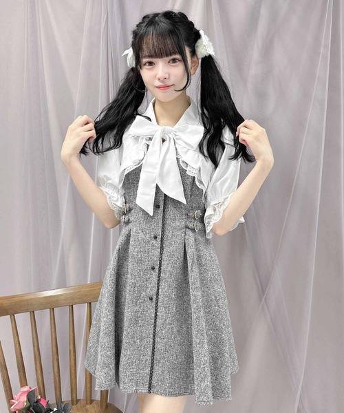 ROJITA(ロジータ)の「【TGCteen2023 summer着用アイテム/ベージュ】ブラウスSETサイドバックルワンピース(ワンピース・レディース・ベージュ/ブラック/グレー・FREE)」の20枚目の写真