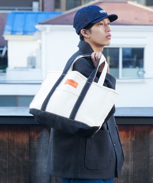 【セール】【UNIVERSALOVERALL/ユニバーサルオーバーオール】26oz帆布トートバッグ ブランドタグ ベーシック ツイル（トートバッグ）｜UNIVERSAL OVERALL（ユニバーサルオーバーオール）