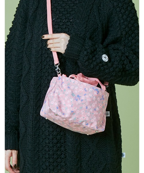 Little sunny bite（リトルサニーバイト）の「【Little sunny bite】Original floral bag（ボストンバッグ・レディース・イエロー/ピンク・FREE）」の2枚目の写真