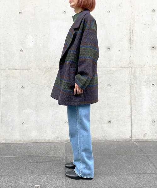 Meli rich（メリーリッチ）の「チェックダブルテーラードジャケット（テーラードジャケット・レディース・グレー/グリーン/ブラウン・MEDIUM）」の6枚目の写真